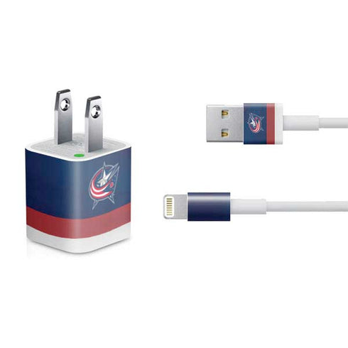 NHL Columbus Blue Jackets Alternate Jersey iPhone Charger (5W USB) Skin