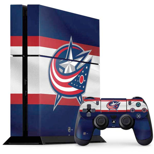 NHL Columbus Blue Jackets Alternate Jersey PS4 Console and Controller Bundle Skin