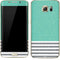 Teal and Grey Stripes Galaxy S7 Edge Skin