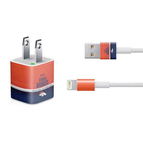 NFL Denver Broncos Super Bowl 50 Champions iPhone Charger (5W USB) Skin