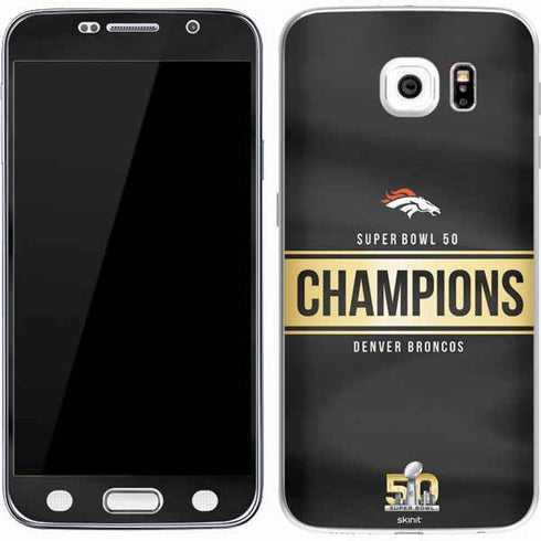NFL Denver Broncos Super Bowl 50 Champions Black Galaxy S7 Skin