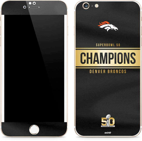 NFL Denver Broncos Super Bowl 50 Champions Black iPhone 6/6s Plus Skin