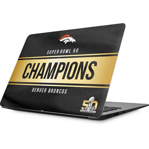 NFL Denver Broncos Super Bowl 50 Champions Black Apple MacBook Skin