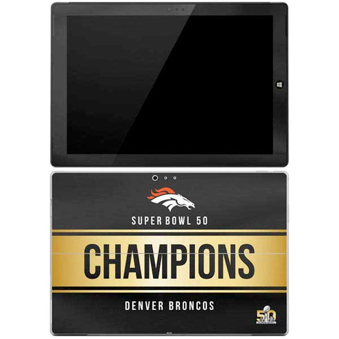 NFL Denver Broncos Super Bowl 50 Champions Black Surface Pro 3 Skin