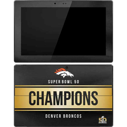 NFL Denver Broncos Super Bowl 50 Champions Black Surface Pro Tablet Skin