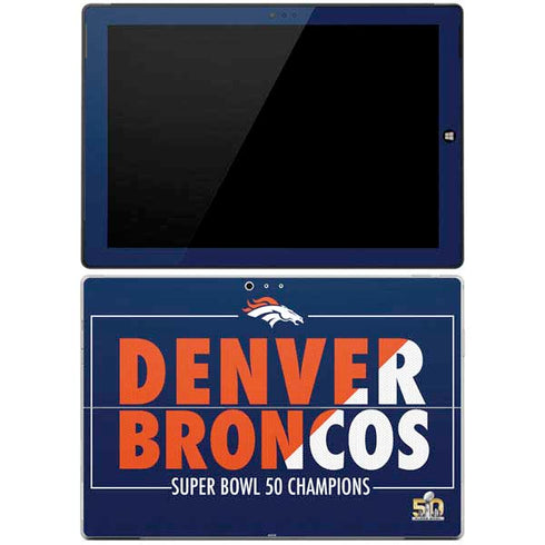 NFL Denver Broncos Super Bowl 50 Champions Bold Surface Pro 3 Skin