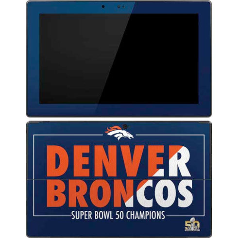 NFL Denver Broncos Super Bowl 50 Champions Bold Surface Pro Tablet Skin