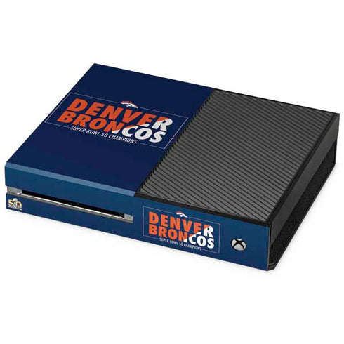 NFL Denver Broncos Super Bowl 50 Champions Bold Xbox One Console Skin