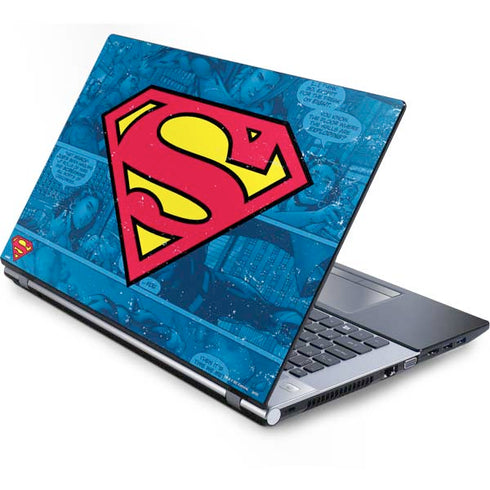 DC Comics Superman Logo Background Pattern Generic Laptop Skin