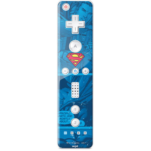 DC Comics Superman Logo Background Pattern Wii Remote Controller Skin