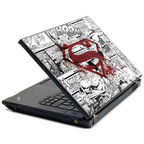 DC Comics Superman Comic Pattern Logo in Red Lenovo T420 Skin