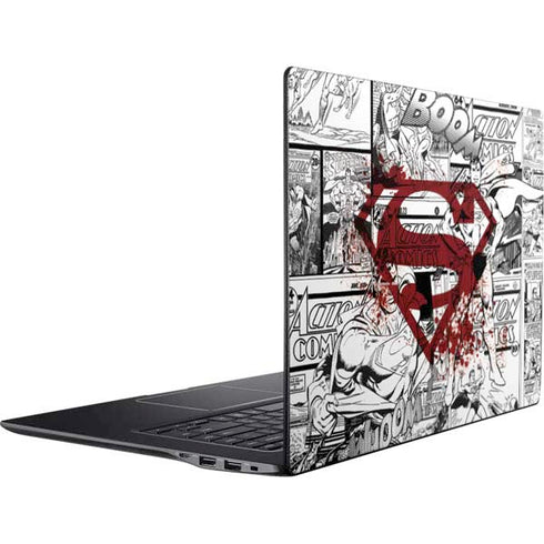 DC Comics Superman Comic Pattern Logo in Red Ativ Book 9 (15.6in 2014) Skin