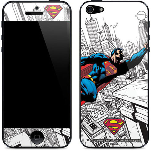 DC Comics Superman Flying Over City Pose iPhone 5/5s/5SE Skin