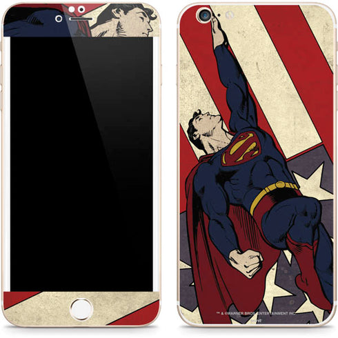 DC Comics Superman Vintage Pose American Flag iPhone 6/6s Plus Skin