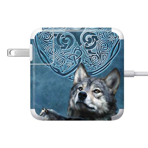 Brigid Ashwood Celtic Wolf 85W Power Adapter (15 and 17 inch MacBook Pro Charger) Skin