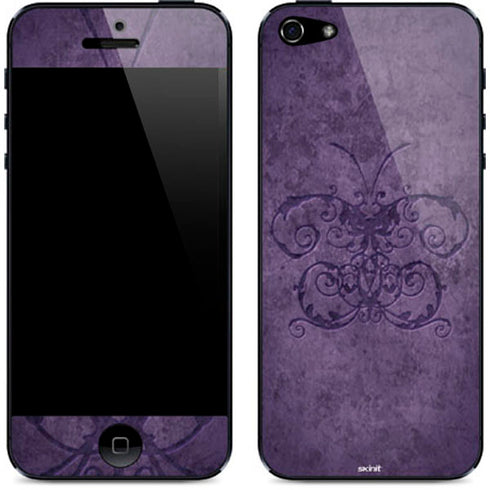Brigid Ashwood Purple Damask Butterfly iPhone 5/5s/5SE Skin
