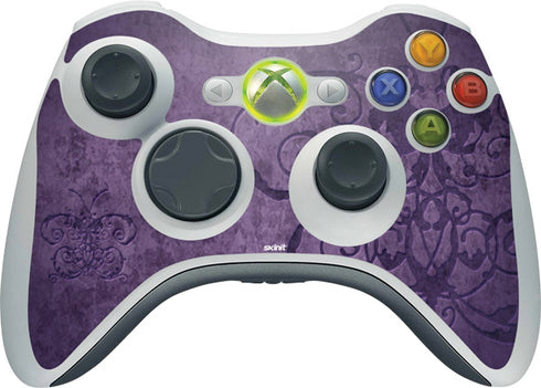 Brigid Ashwood Purple Damask Butterfly Xbox 360 Wireless Controller Skin