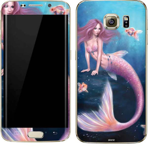 Rachel Anderson Aurelia Mermaid with Fish Galaxy S7 Edge Skin