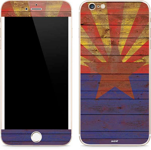 Arizona Flag Dark Wood iPhone 6/6s Plus Skin