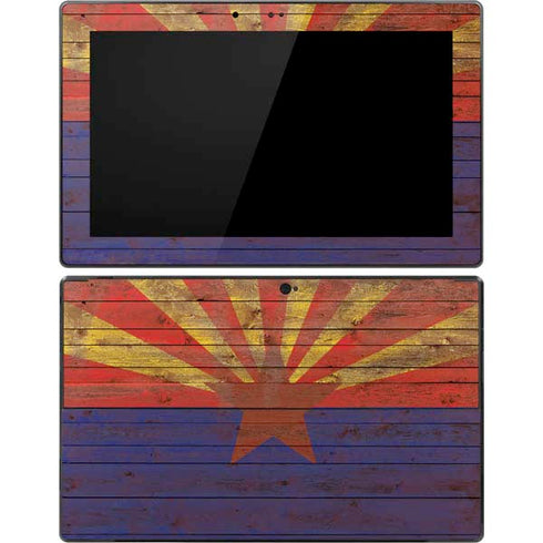 Arizona Flag Dark Wood Surface Pro Tablet Skin