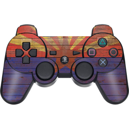 Arizona Flag Dark Wood PS3 Dual Shock wireless controller Skin