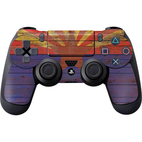 Arizona Flag Dark Wood PS4 Controller Skin