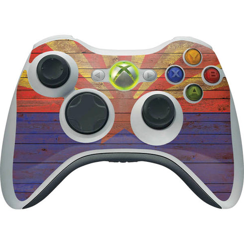 Arizona Flag Dark Wood Xbox 360 Wireless Controller Skin