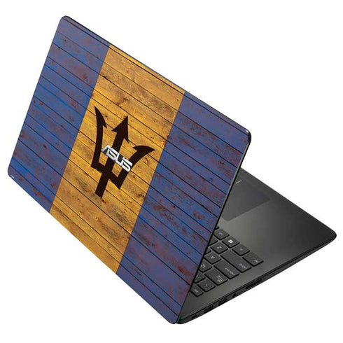 Barbados Flag Dark Wood Asus X502CA 15.6 Skin