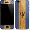 Barbados Flag Dark Wood iPhone 5/5s/5SE Skin