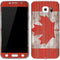 Canadian Flag Dark Wood Galaxy S7 Skin