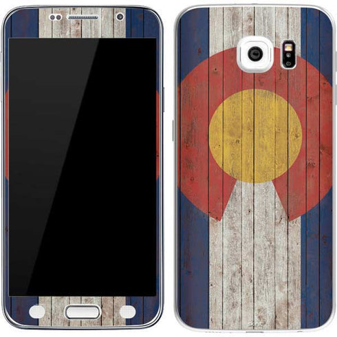 Colorado Flag Dark Wood Galaxy S7 Skin