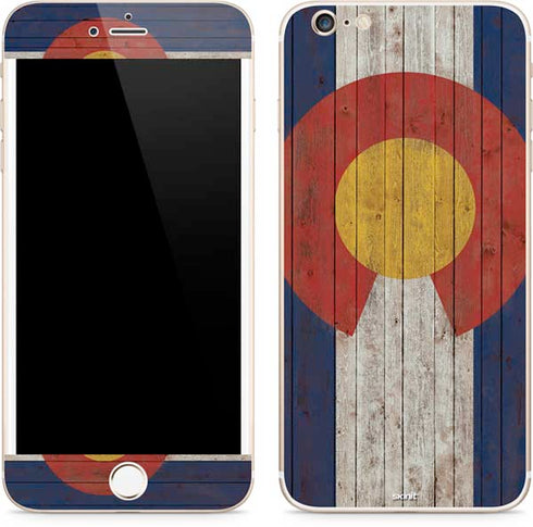 Colorado Flag Dark Wood iPhone 6/6s Plus Skin