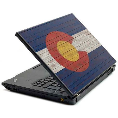 Colorado Flag Dark Wood Lenovo T420 Skin