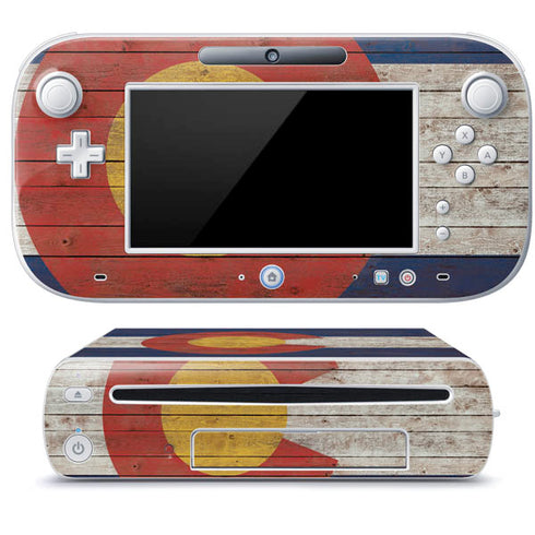 Colorado Flag Dark Wood Wii U (Console + 1 Controller) Skin