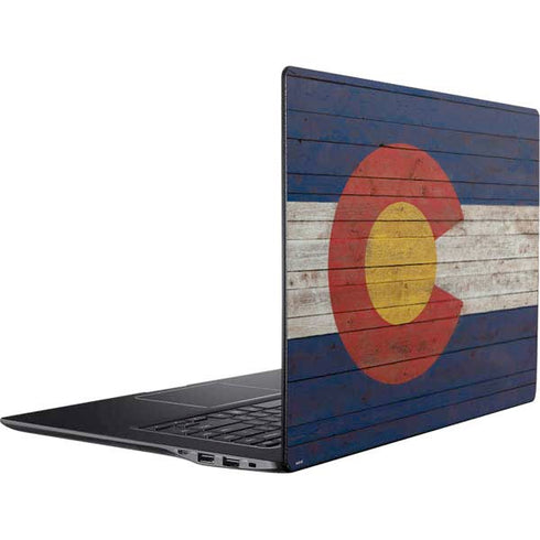 Colorado Flag Dark Wood Ativ Book 9 (15.6in 2014) Skin