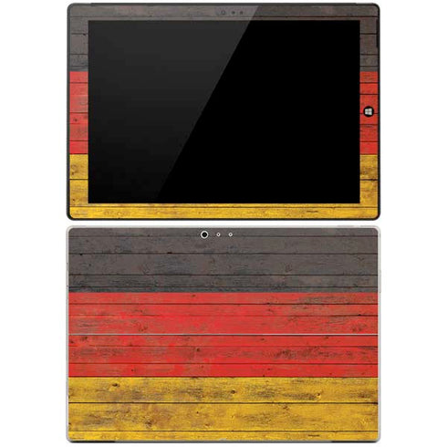 German Flag Dark Wood Surface Pro 3 Skin