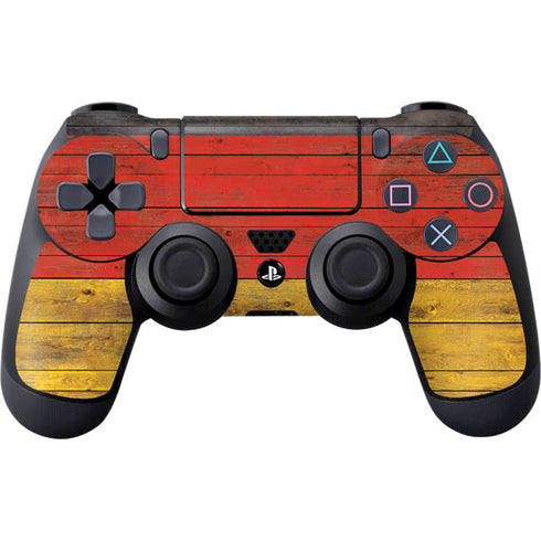 German Flag Dark Wood PS4 Controller Skin