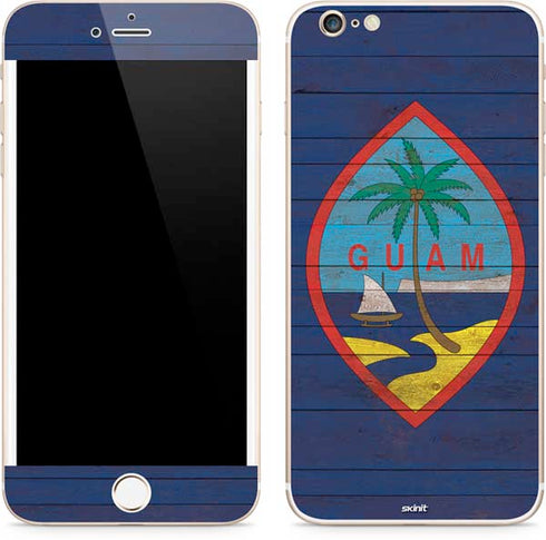 Guam Flag Dark Wood iPhone 6/6s Plus Skin