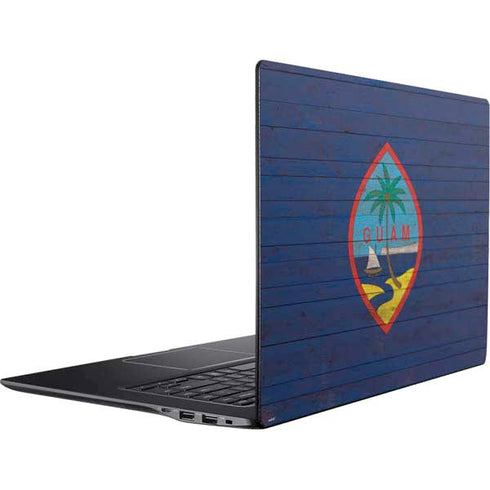 Guam Flag Dark Wood Ativ Book 9 (15.6in 2014) Skin