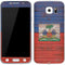 Haiti Flag Dark Wood Galaxy S7 Skin