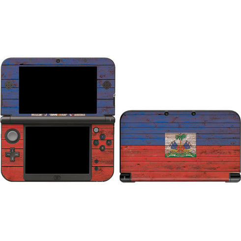 Haiti Flag Dark Wood 3DS XL 2015 Skin