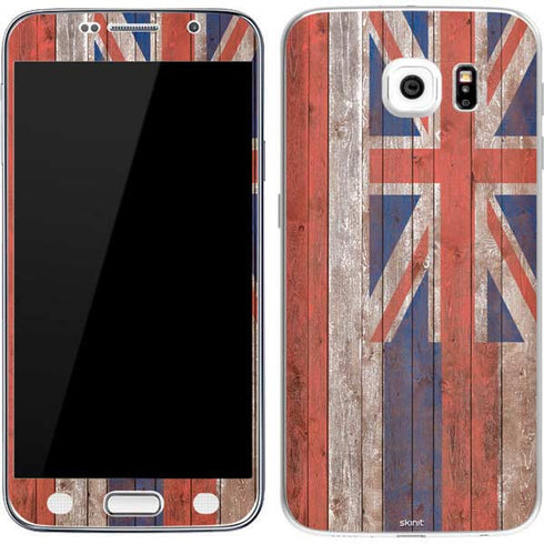 Hawaiian Flag Dark Wood Galaxy S7 Skin