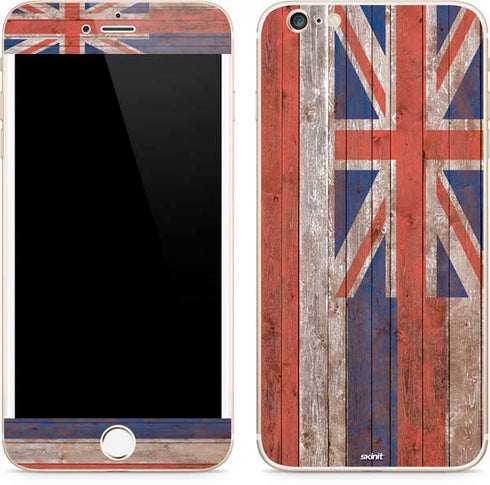 Hawaiian Flag Dark Wood iPhone 6/6s Plus Skin