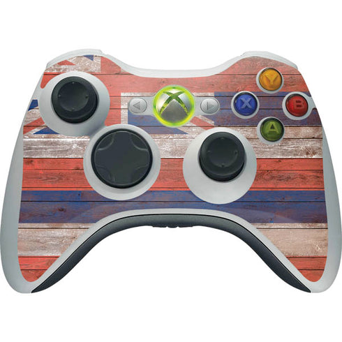 Hawaiian Flag Dark Wood Xbox 360 Wireless Controller Skin