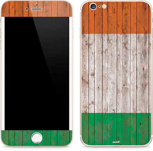 Ireland Flag Dark Wood iPhone 6/6s Plus Skin