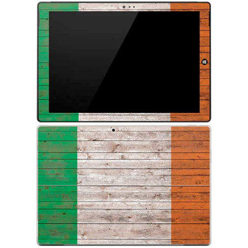 Ireland Flag Dark Wood Surface Pro 3 Skin