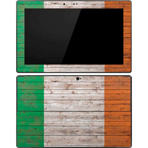 Ireland Flag Dark Wood Surface Pro Tablet Skin