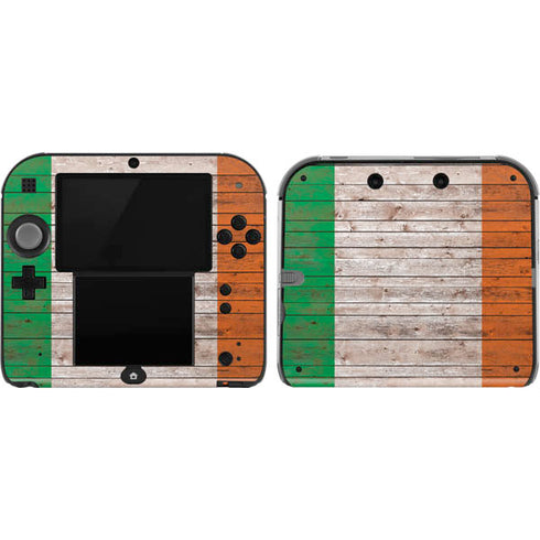Ireland Flag Dark Wood Nintendo 2DS Skin