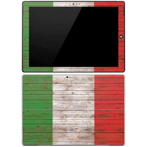 Italian Flag Dark Wood Surface Pro 3 Skin