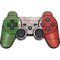 Italian Flag Dark Wood PS3 Dual Shock wireless controller Skin